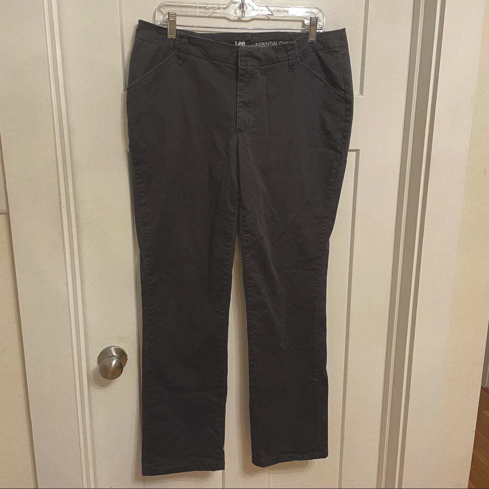 Lee Essential Chino gray women’s pants size 12 medium